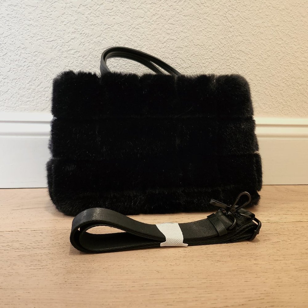 Zara Black Fur Crossbody Bag